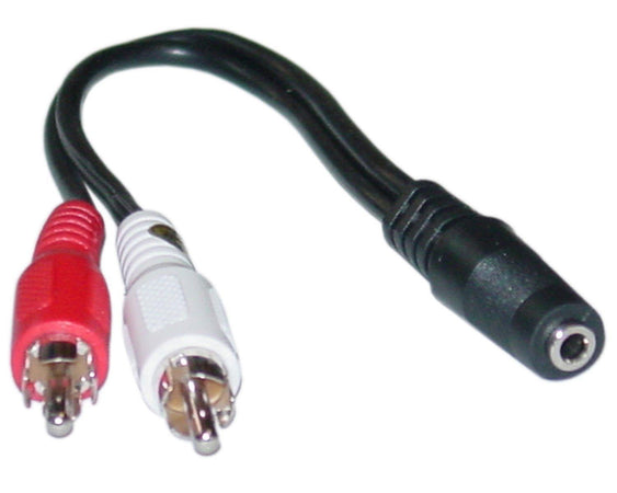 Cavo Stereo Jack 3.5 mm F a 2 x RCA M 0,20 mt