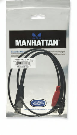 Cavo USB 2.0 ad Y 2xA maschio/mini B maschio 0,6 m