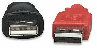 Cavo USB 2.0 ad Y 2xA maschio/mini B maschio 0,6 m