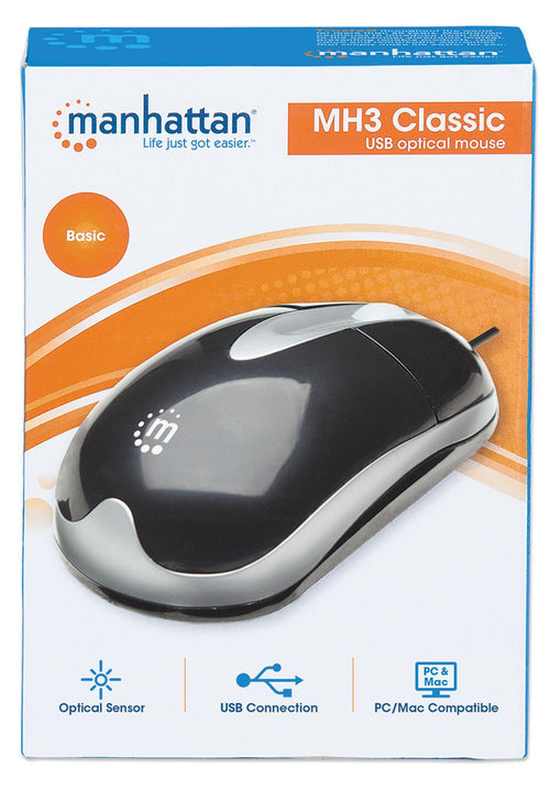 MH3 Mouse Classic Desktop Ottico USB Nero