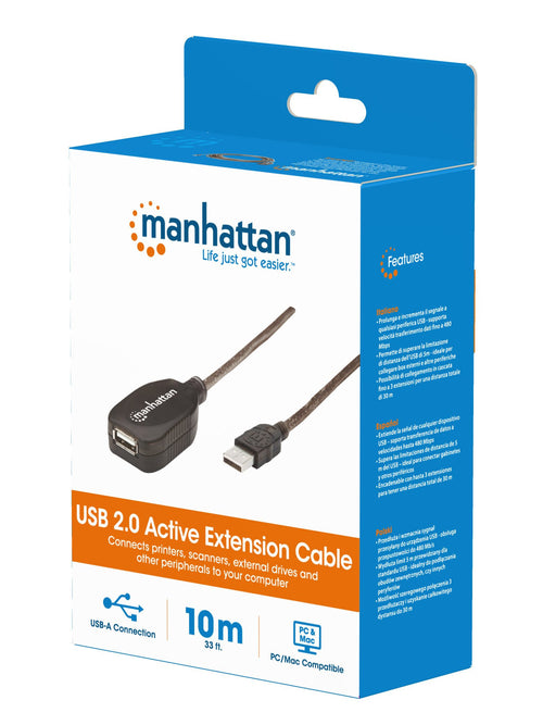 Cavo Prolunga Attivo USB 2.0 Hi-Speed 10 mt