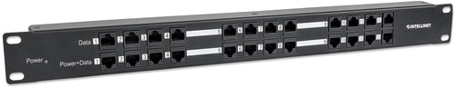 Pannello Patch 12 Porte PoE Passivo con Alimentatore