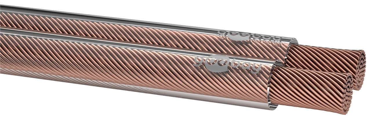 Cavo Audio per diffusori acustici Trasparente 0,75 mm² matassa 100mt