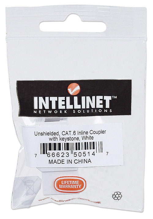 Accoppiatore RJ45 F/F UTP Cat6 Keystone Bianco