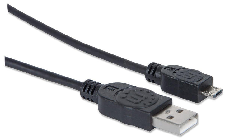 Cavo USB 2.0 A maschio/Micro B maschio 3 metri Nero