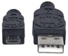 Cavo USB 2.0 A maschio/Micro B maschio 3 metri Nero