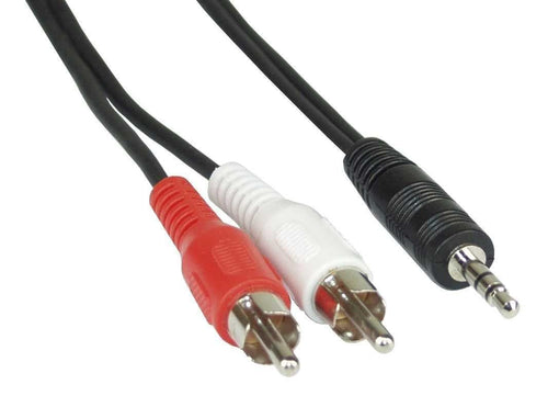Cavo Stereo Jack 3, 5 mm a 2 x RCA maschio 10,0 mt