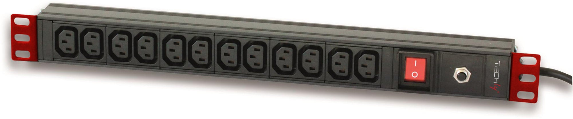 Multipresa 12 Posti VDE da Rack 19'' con Interruttore Spina Italiana 1U