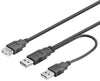Cavo USB 2.0 ad Y 2xA maschio/A femmina 0.3 m