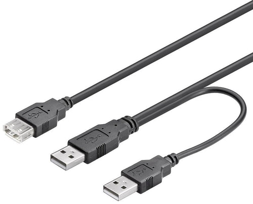 Cavo USB 2.0 ad Y 2xA maschio/A femmina 0.3 m
