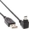 Cavo USB 2.0 A maschio/mini B maschio 90° 1,8 m Nero