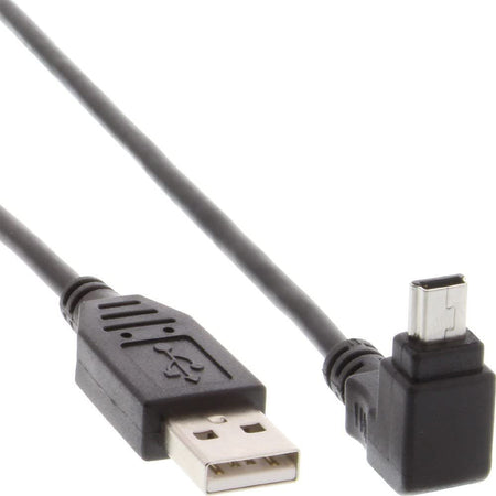 Cavo USB 2.0 A maschio/mini B maschio 90&deg 1,8 m Nero