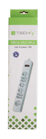 Multipresa 8 Posti Italiana 10A / Schuko Grigio