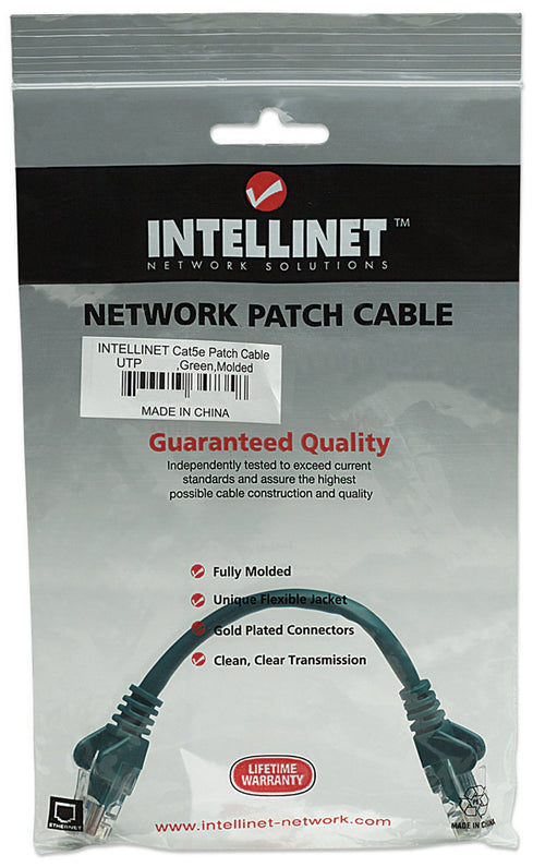 Cavo di rete Patch CCA Cat. 5e Verde UTP 0,5 mt