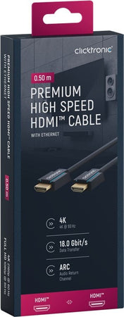 Cavo HDMI High Speed Ethernet A/A M/M 0,5 m Alta Qualit&agrave