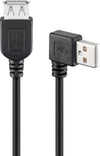 Cavo USB 2.0 A maschio angolato/A femmina 0,15 m