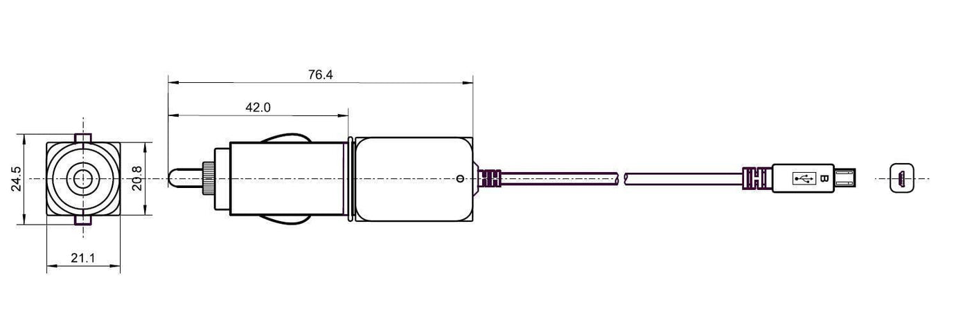 Alimentatore da Auto (12/24V) Micro-USB 1A