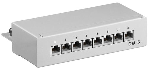 Pannello Patch 8 Porte Cat. 6 STP Grigio