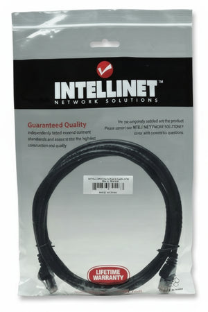 Cavo di rete Patch in Rame Cat. 6A Nero UTP 1 m