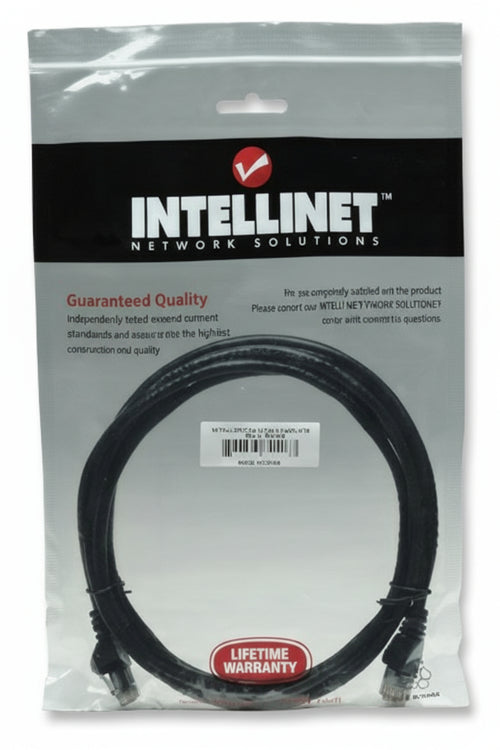 Cavo di rete Patch in Rame Cat. 6A Nero UTP 1 m