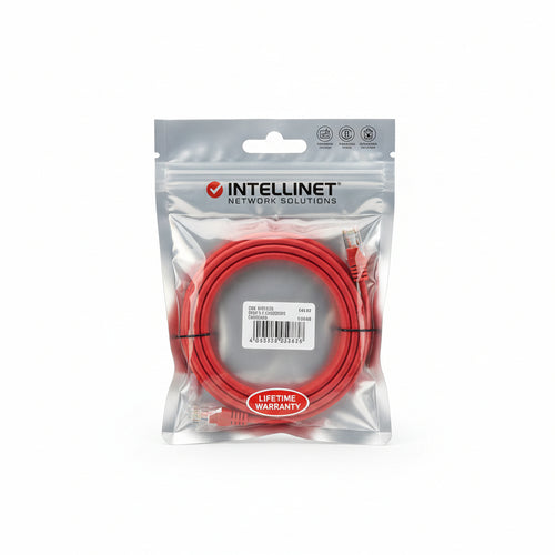 Cavo di rete Patch in Rame Cat. 6A Rosso UTP 1 m