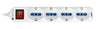 Multipresa 8 Posti Italiana Bipasso / 4 Schuko con Interruttore