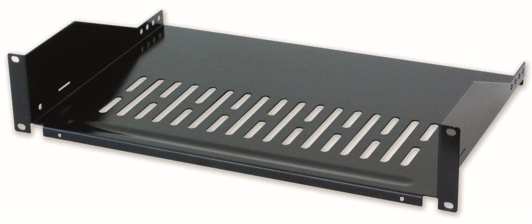 Mensola per Rack 19'' 300 mm 2U Nera 2 punti