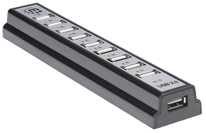 Hub USB 2.0 Hi-Speed 10 Porte da Tavolo con Alimentatore