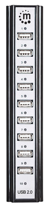 Hub USB 2.0 Hi-Speed 10 Porte da Tavolo con Alimentatore