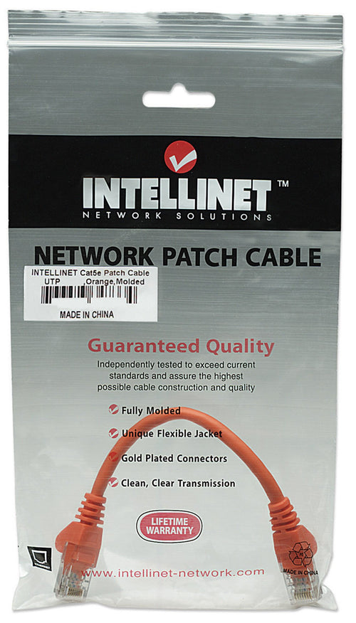 Cavo di rete Patch CCA Cat. 5e Arancione UTP 0,5 mt