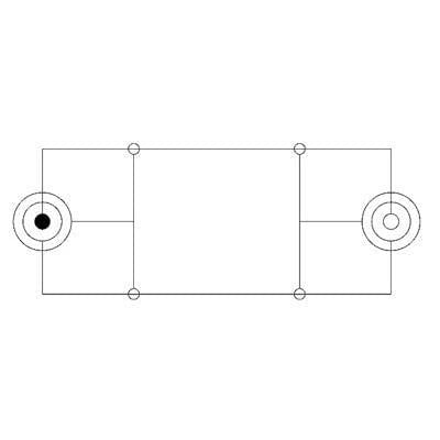 Cavo adattatore Audio Stereo 3.5/6.35mm M/F 0,2mt
