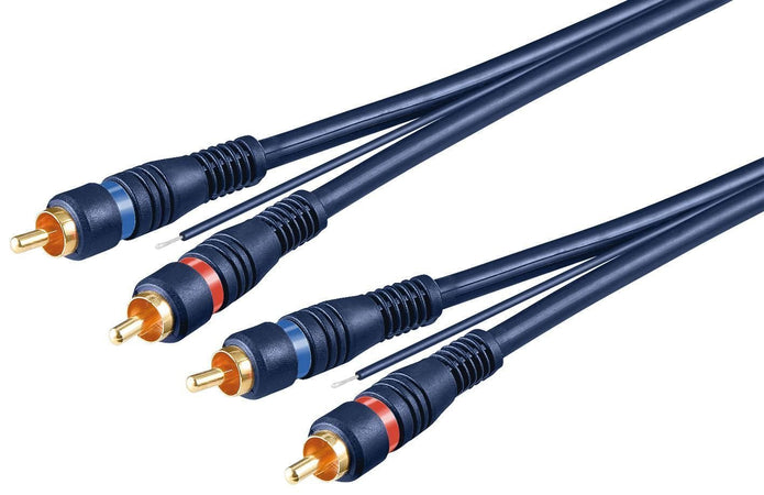 Cavo audio video 2 RCA M/M 5 m blu