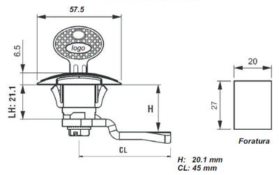 Blocchetto di Chiusura per Pannelli con Serratura di Sicurezza