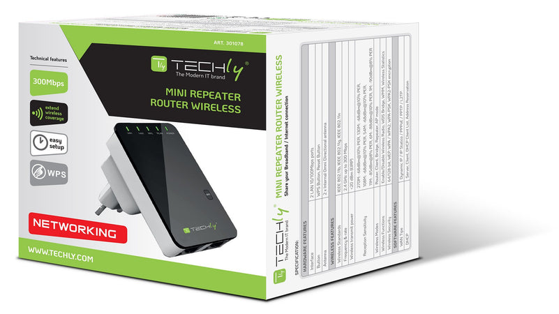 Ripetitore Router Wireless 300N da Muro Repeater2
