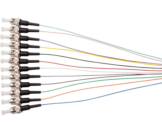 Set 12 Pigtail Fibra Ottica Multimodale OM3 ST 50/125 2 m