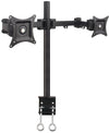Supporto da Scrivania per 2 Monitor 13-27'' Diametro 48 mm ad Altezza Regolabile con Morsetto a C