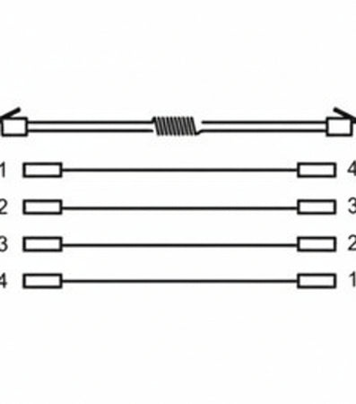 Cavo telefonico spiralato per cornetta 2mt RJ10 4P4C Nero