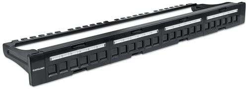 Pannello Patch Modulare 24 Porte Slim 1U Nero