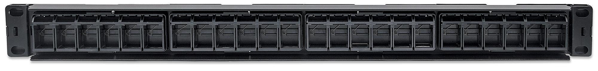 Pannello Patch Modulare 24 Porte Slim 1U Nero