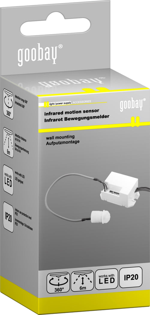 Sensore di Movimento LED Mini Infrarossi da Incasso