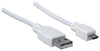 Cavo USB 2.0 A maschio/Micro B maschio 3 metri Bianco