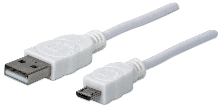 Cavo USB 2.0 A maschio/Micro B maschio 0,3 metri Bianco