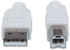 Cavo USB 2.0 A maschio/B maschio 3 metri Bianco