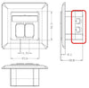 Presa a Muro Esterna 2xRJ45 Cat.6A Bianco