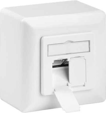 Presa a Muro Esterna 2xRJ45 Cat.6A Bianco
