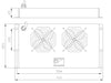 Gruppo di Ventilazione a Soffitto per Rack 19'' 2 Ventole Grigio
