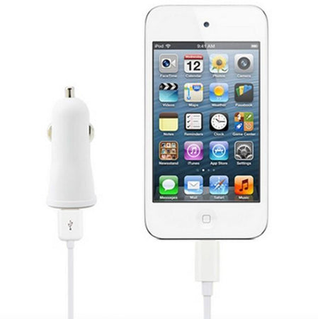 Caricatore da Auto Universale 2 Porte USB 5V 1A&2.1A Bianco