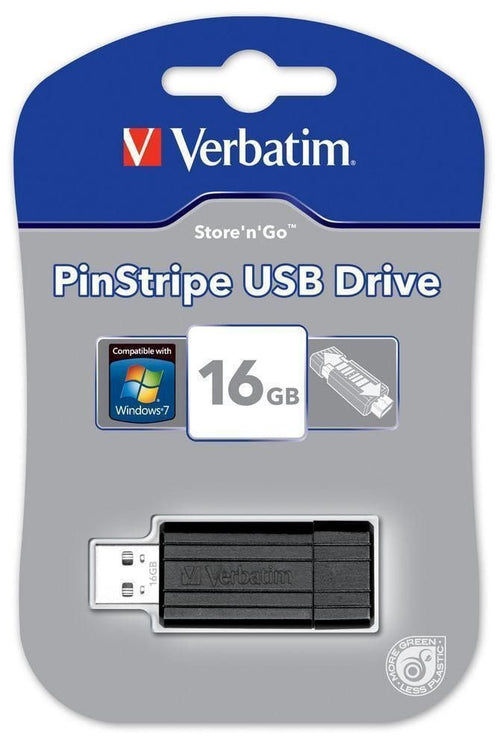 Memoria USB 2.0 PinStripe da 16Gb Colore Nero