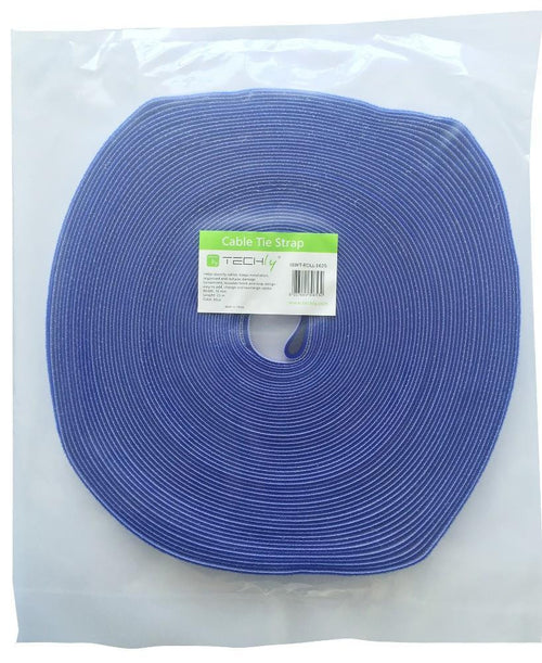 Rotolo di Feltro Adesivo Fermacavi Lunghezza 25 m Larghezza 16 mm Blu