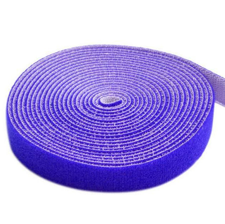 Rotolo di Feltro Adesivo Fermacavi Lunghezza 25 m Larghezza 16 mm Blu